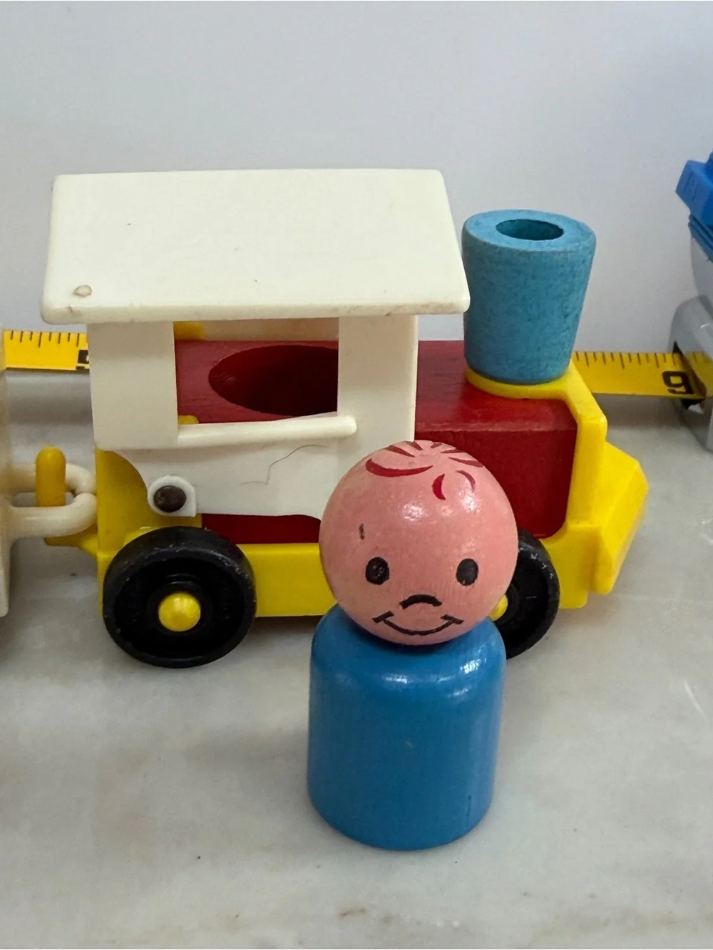 Fisher Price Classic Wooden Pull-Along Train Toy with figurines 3